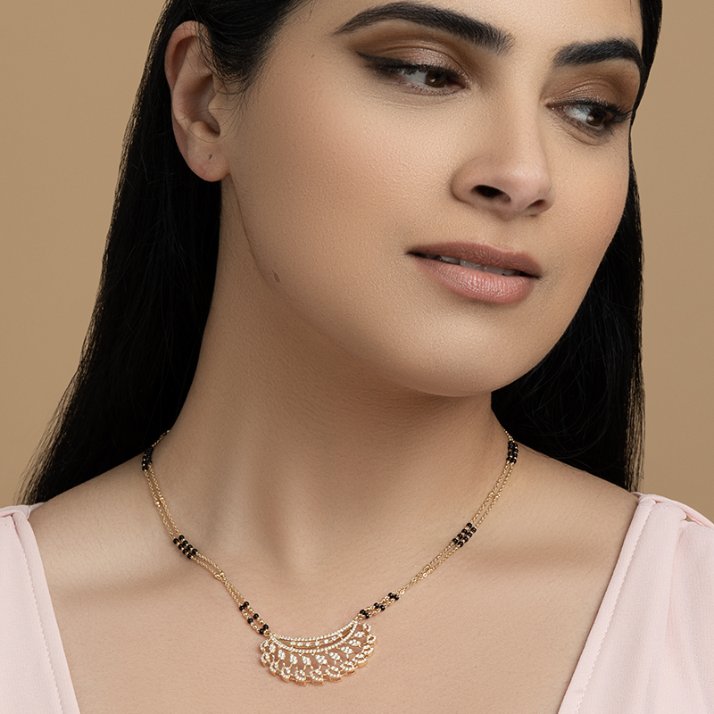 18K Gold Diamond Mangalsutra
